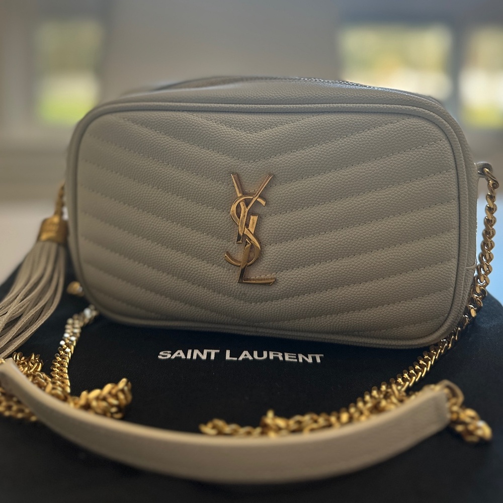 Saint Laurent Mini Lou Bag in Blanc Vintage – Very Good Condition